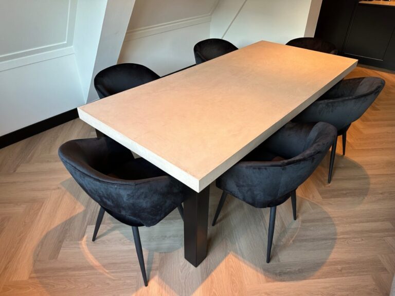 Betonlook eettafel rechthoek op maat
